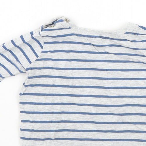 George Boys Grey Striped  Pullover Jumper Size 9-12 Months
