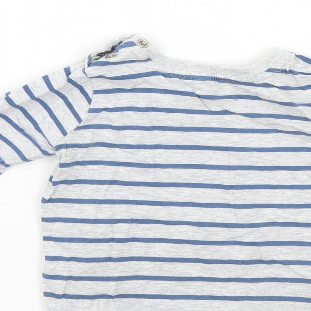 George Boys Grey Striped  Pullover Jumper Size 9-12 Months