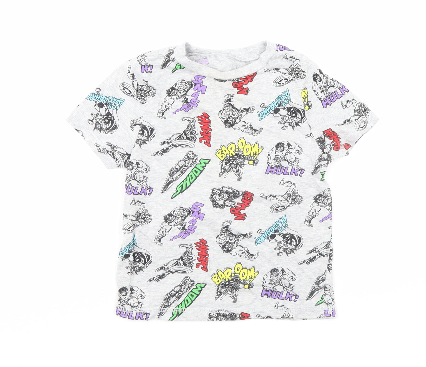 The Avengers Boys Grey   Basic T-Shirt Size 2-3 Years