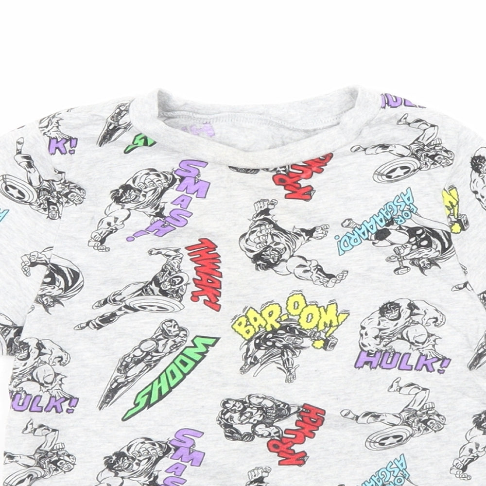 The Avengers Boys Grey   Basic T-Shirt Size 2-3 Years