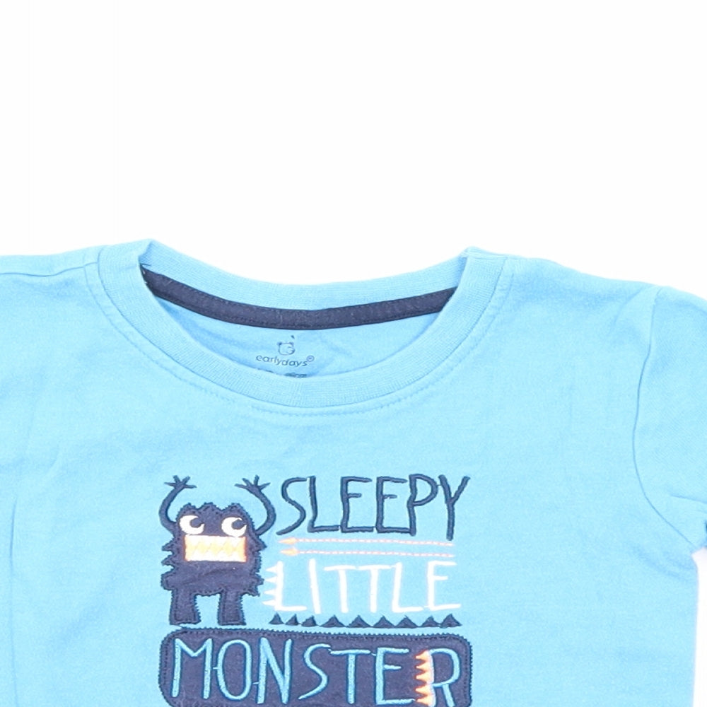 Early Days Boys Blue   Basic T-Shirt Size 12-18 Months