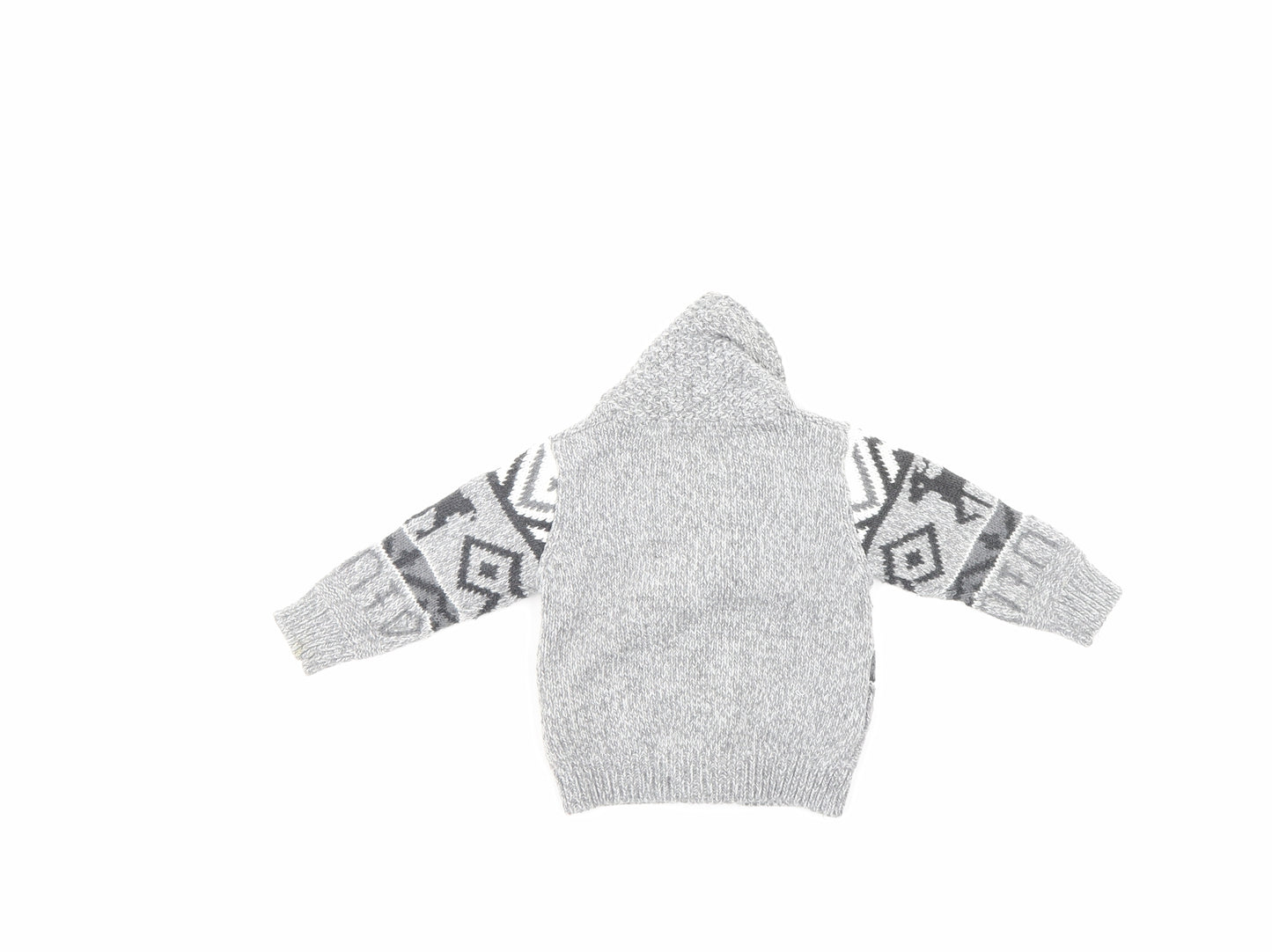 Mini Rebel Boys Grey   Cardigan Jumper Size 12-18 Months
