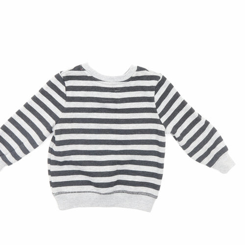 Mini Rebel Boys Multicoloured Striped  Pullover Jumper Size 18-24 Months  - Christmas jumper