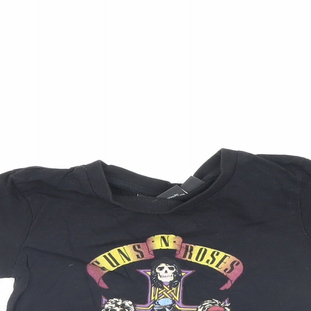 Guns N Roses Boys Black   Basic T-Shirt Size 18-24 Months