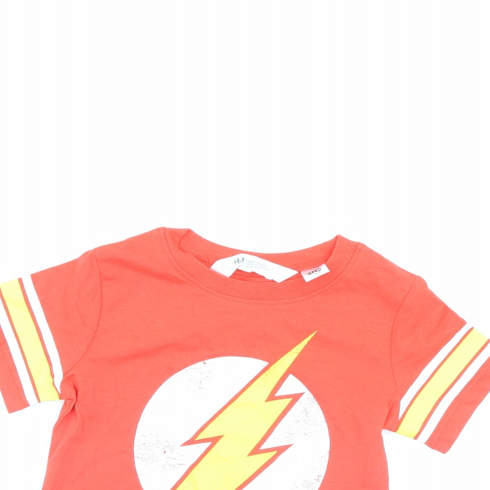 H&M Boys Red   Basic T-Shirt Size 2-3 Years  - DC Comics