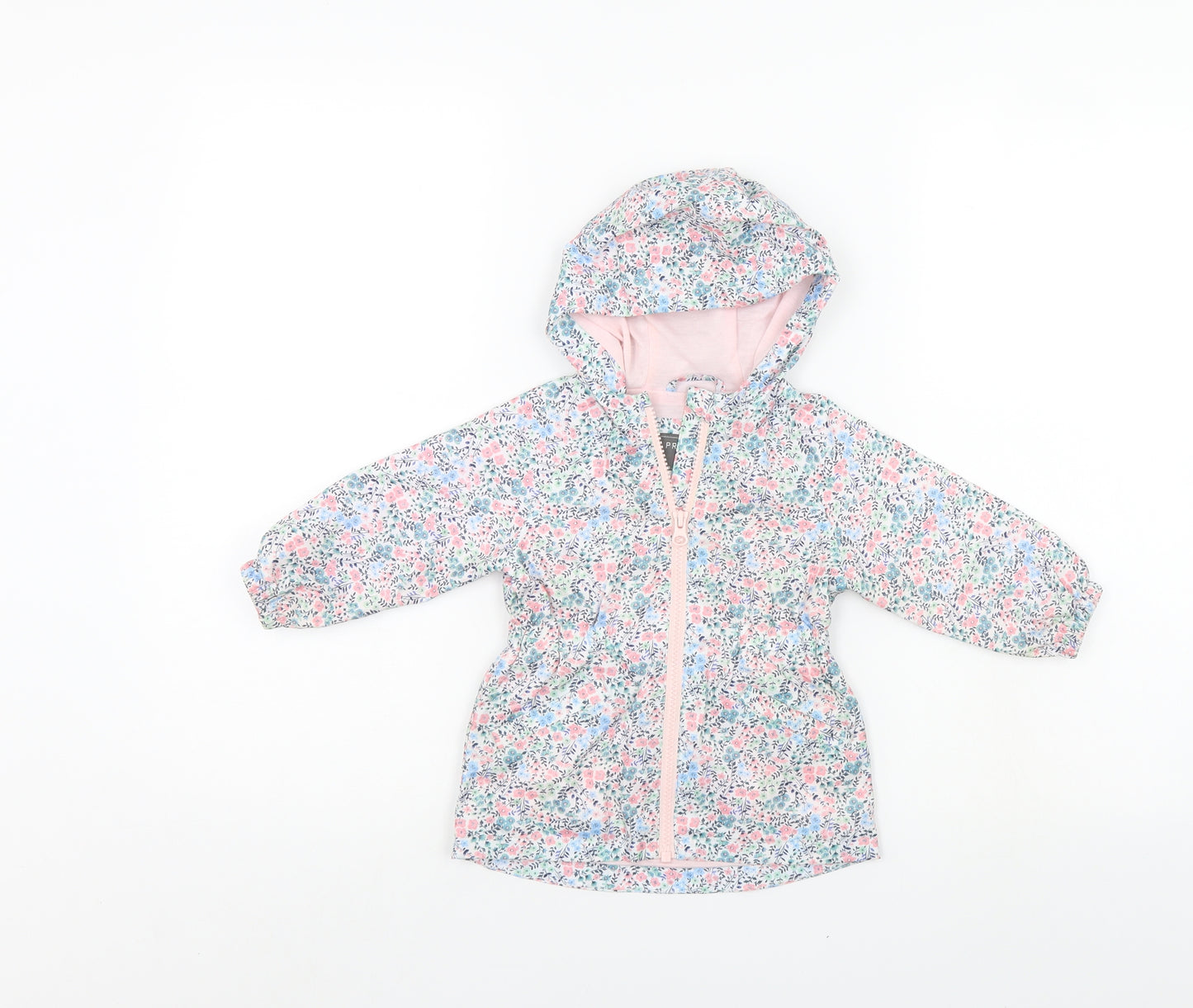 Primark Girls Multicoloured Floral  Basic Coat Coat Size 6-9 Months