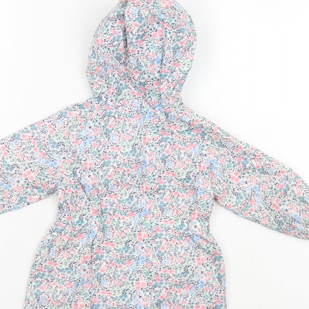 Primark Girls Multicoloured Floral  Basic Coat Coat Size 6-9 Months