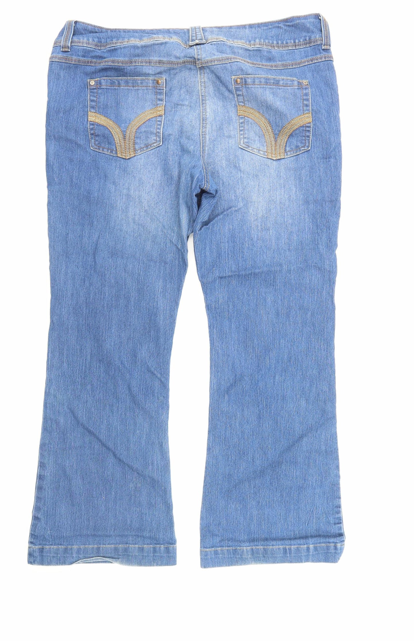George Womens Blue  Denim Flared Jeans Size 18 L28 in