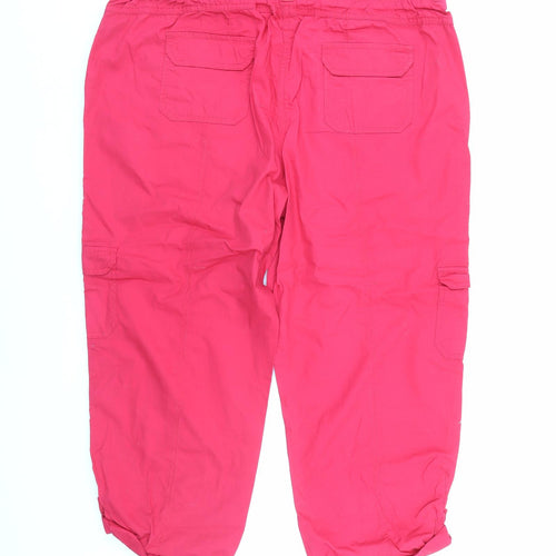 George Womens Red   Cropped Trousers Size 18 L25 in