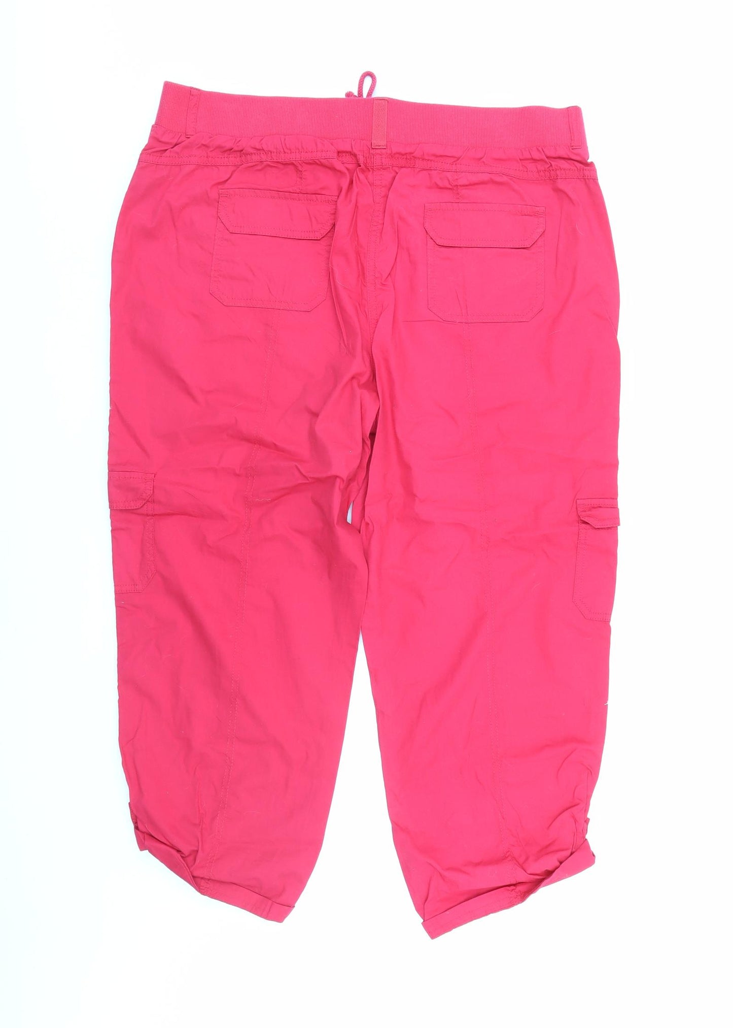 George Womens Red   Cropped Trousers Size 18 L25 in