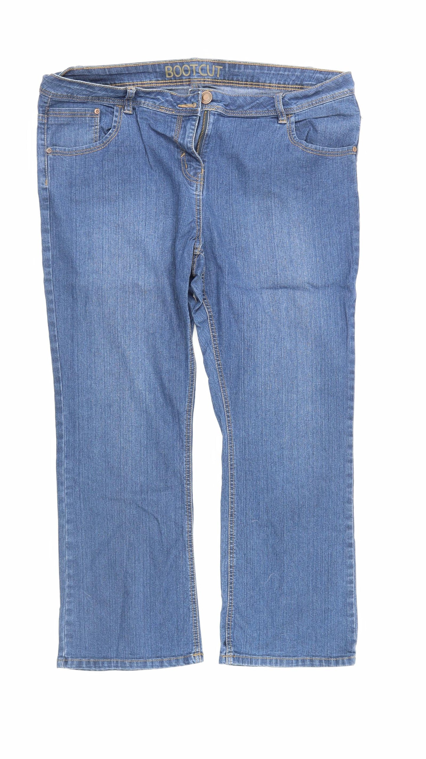 George Womens Blue  Denim Bootcut Jeans Size 18 L27 in