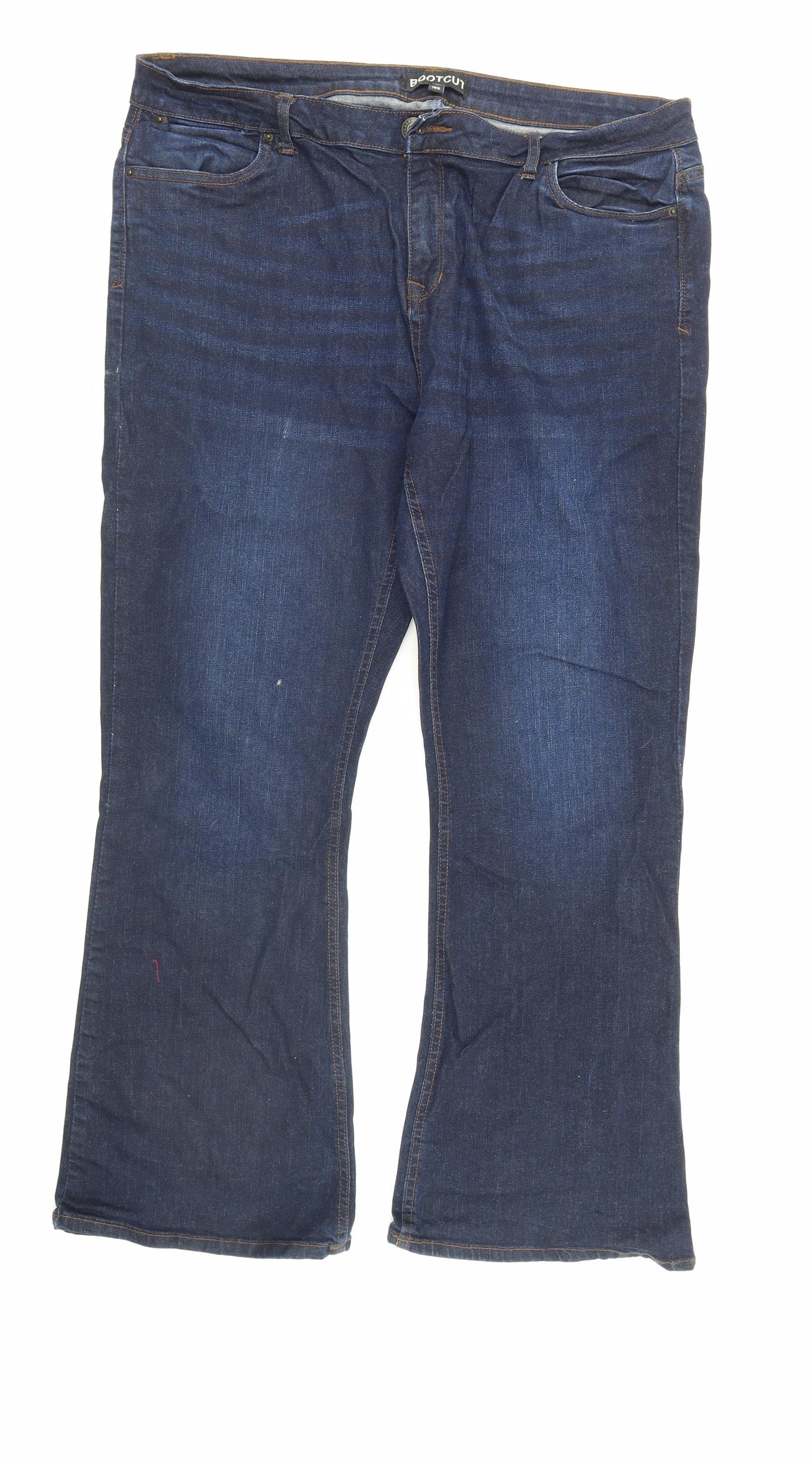 Peacocks Womens Blue  Denim Bootcut Jeans Size 18 L28 in