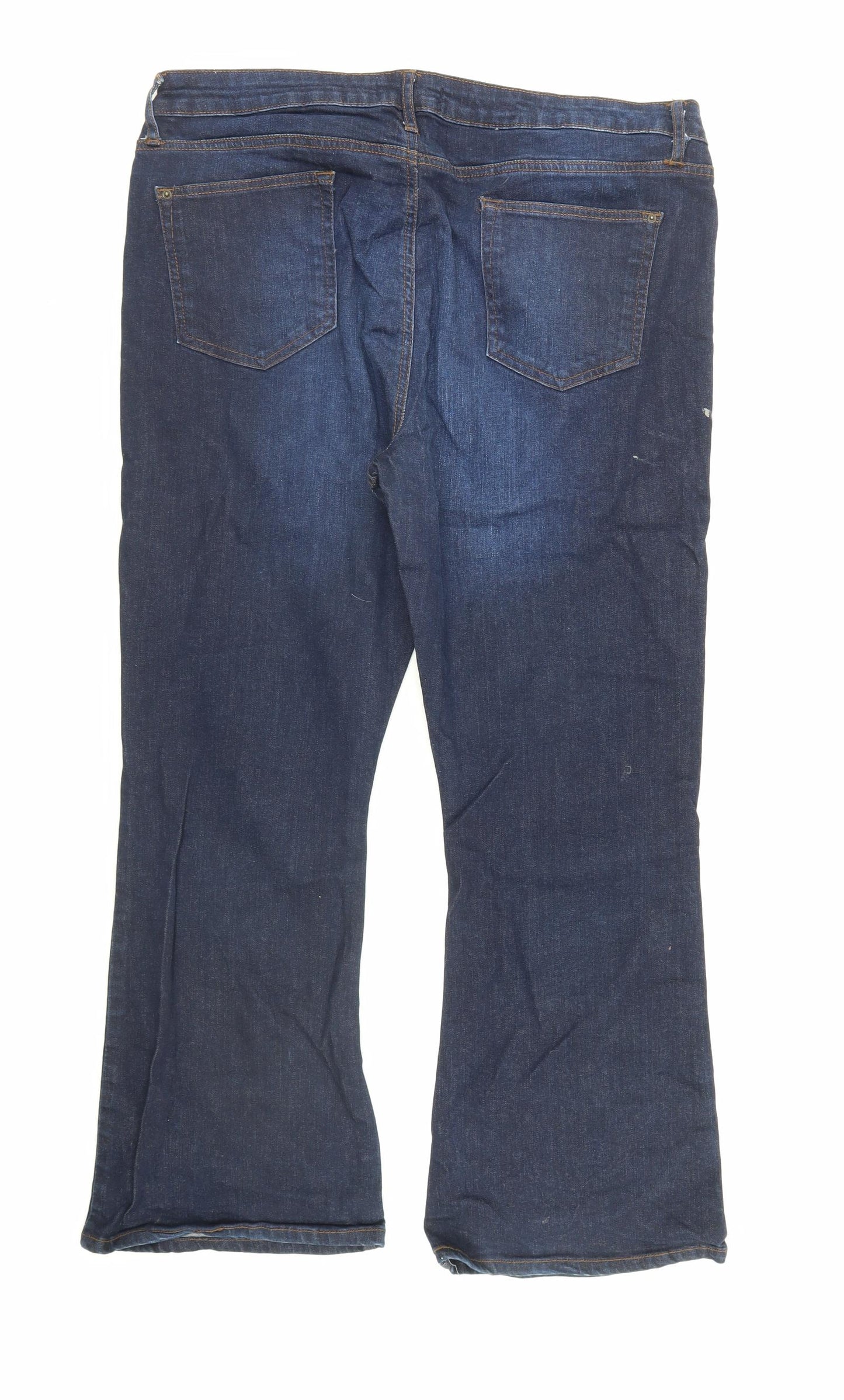 Peacocks Womens Blue  Denim Bootcut Jeans Size 18 L28 in