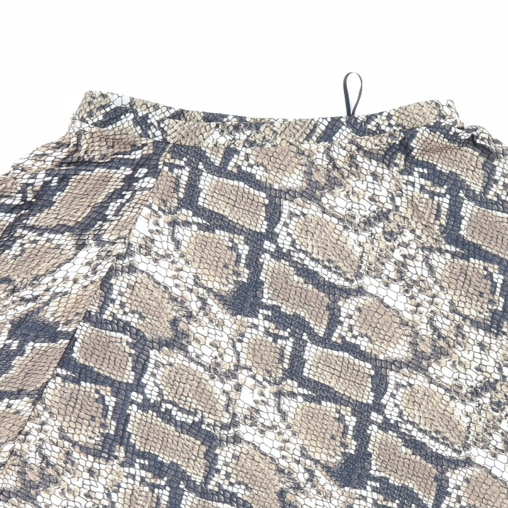 F&F Womens Multicoloured Animal Print  Flare Skirt Size 6