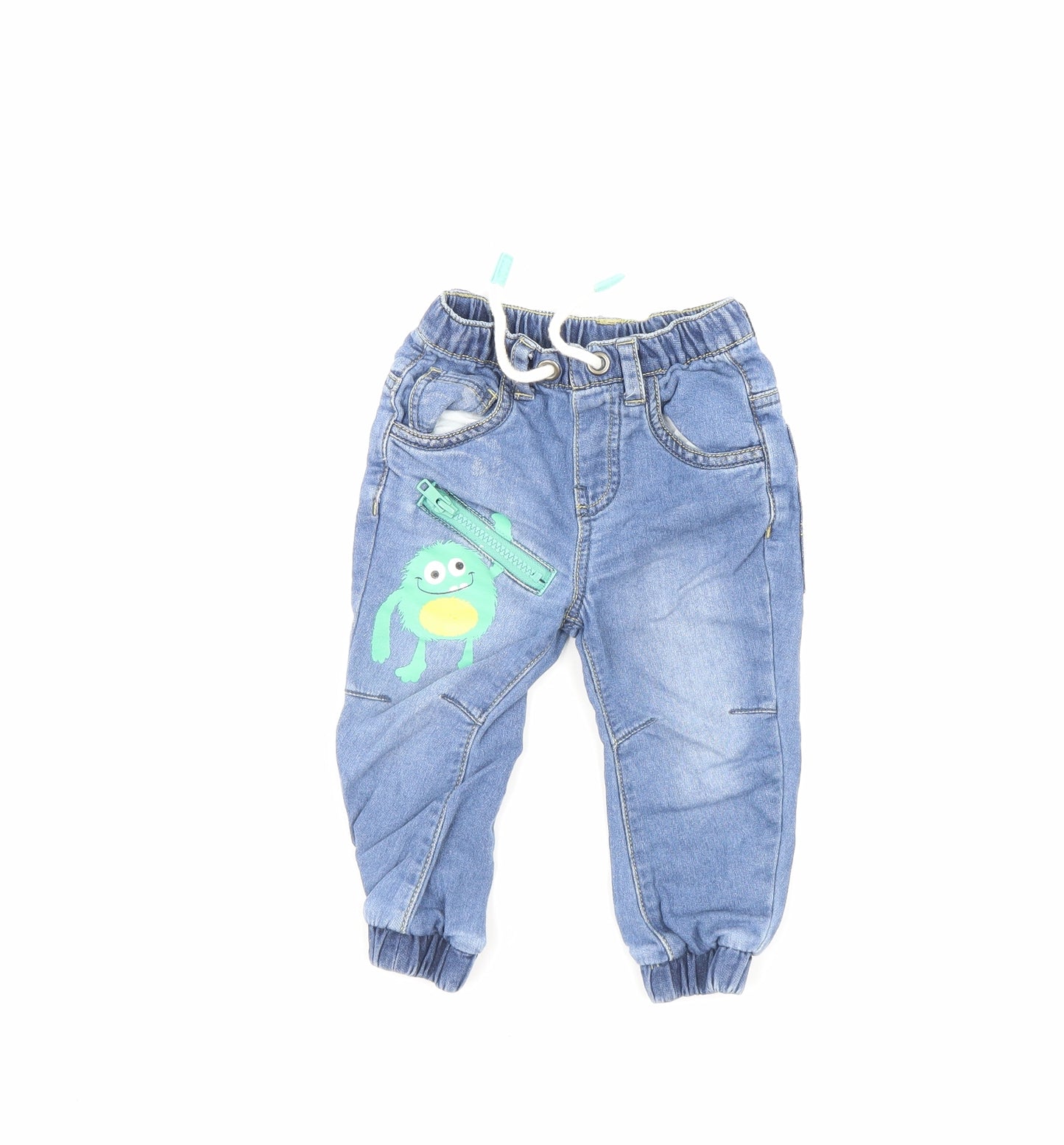 Nutmeg Boys Blue  Denim Pedal Pusher Jeans Size 12-18 Months