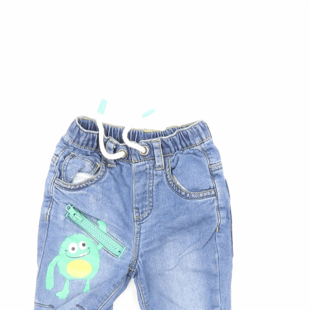 Nutmeg Boys Blue  Denim Pedal Pusher Jeans Size 12-18 Months