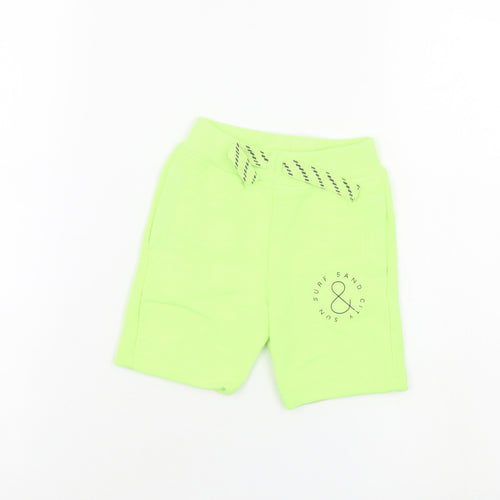Mini Rebel Boys Green   Cropped Trousers Size 12-18 Months