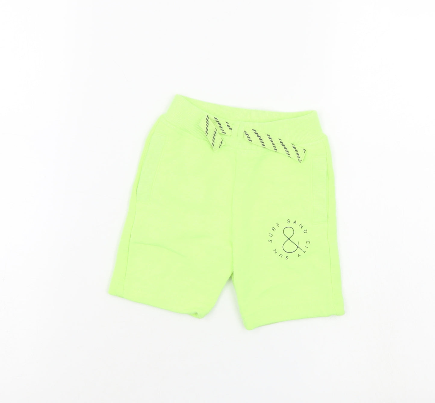 Mini Rebel Boys Green   Cropped Trousers Size 12-18 Months