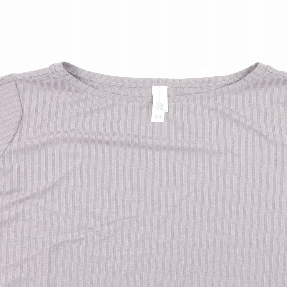 Marla Wynne Womens Purple   Tunic Jumper Size 2XL
