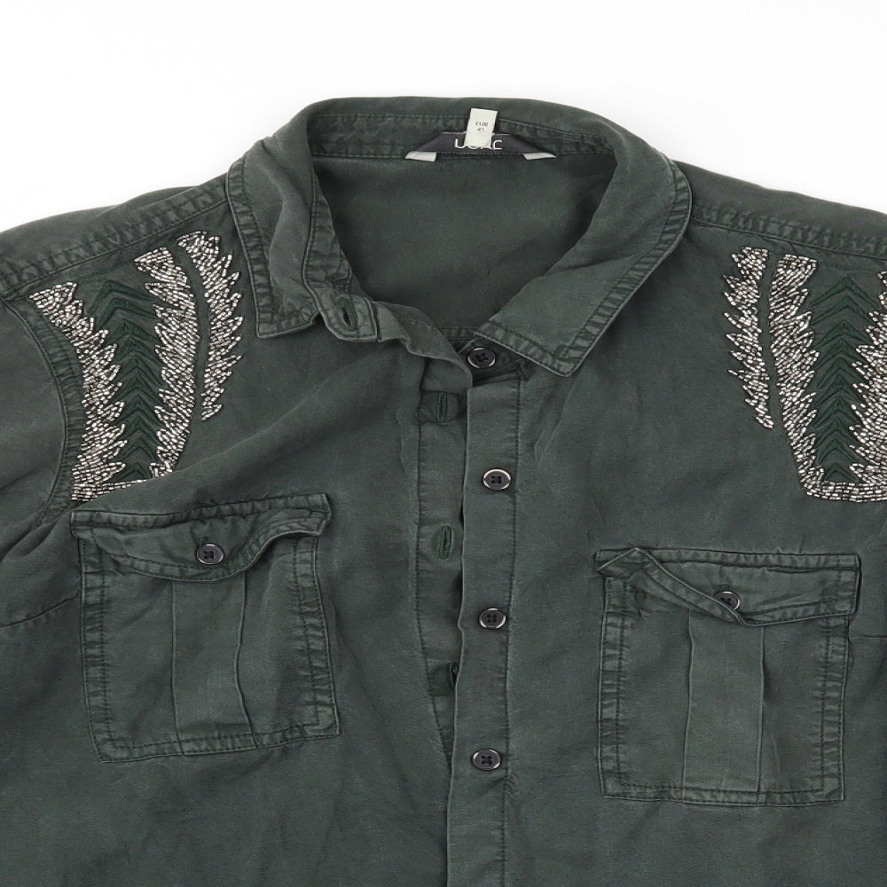 NEXT Womens Green   Basic Button-Up Size 14