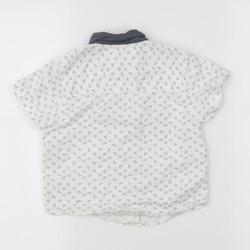 Preworm Boys White Animal Print   Button-Up Size 3 Years  - Birds