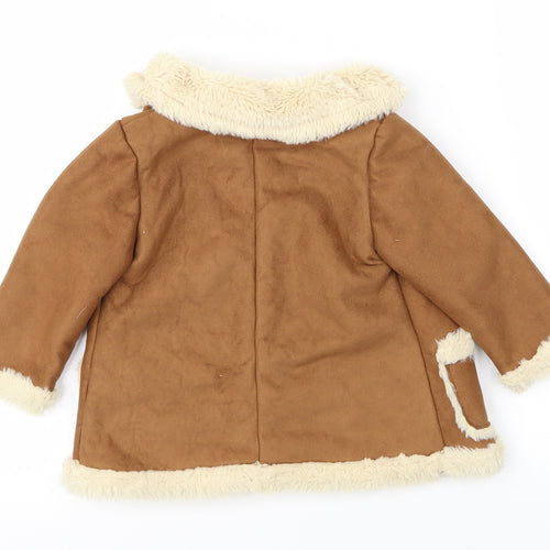 Preworn Baby Brown   Overcoat Coat Size 9-12 Months