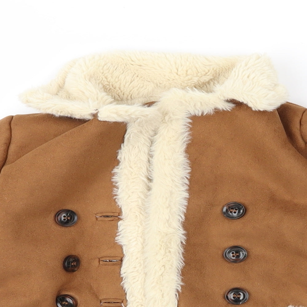 Preworn Baby Brown   Overcoat Coat Size 9-12 Months