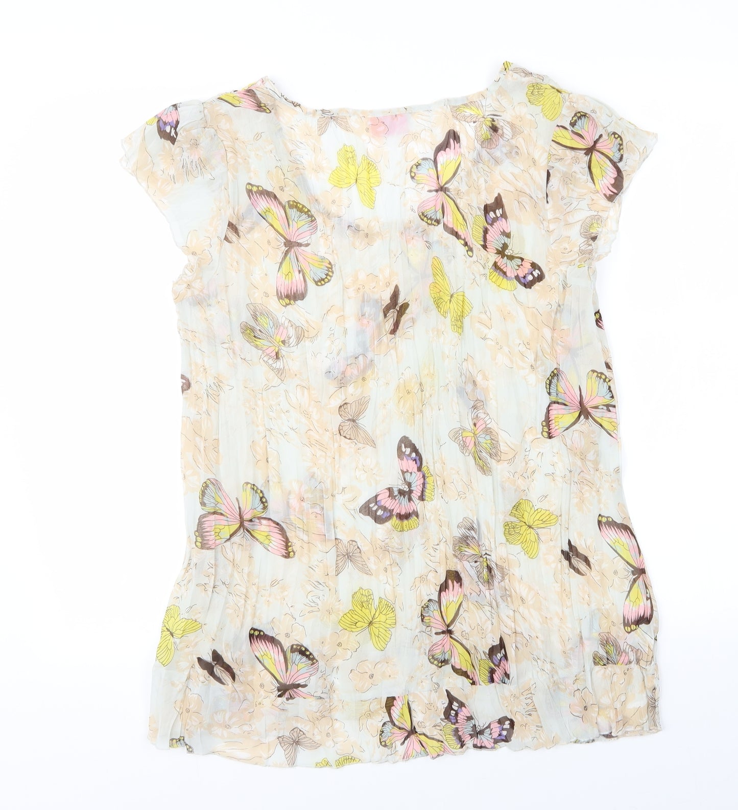 Together  Womens Multicoloured Animal Print  Basic Blouse Size 12  - Butterflies
