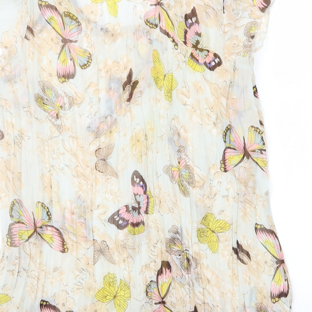 Together  Womens Multicoloured Animal Print  Basic Blouse Size 12  - Butterflies