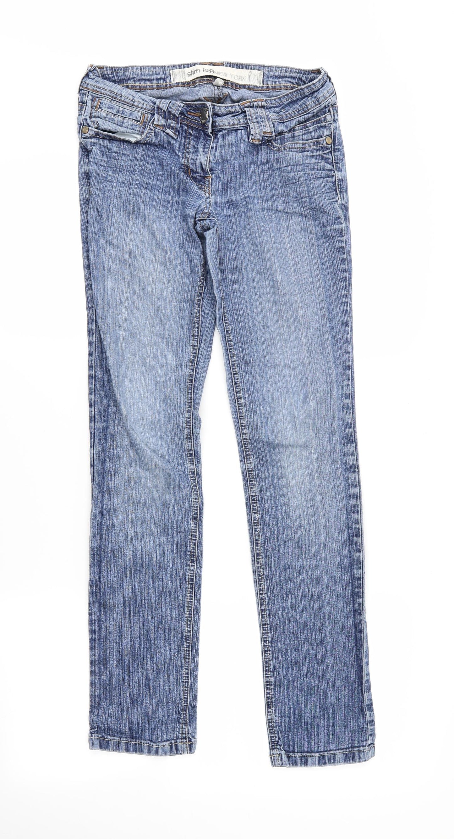 Internacionale Womens Blue   Straight Jeans Size 8 L34 in