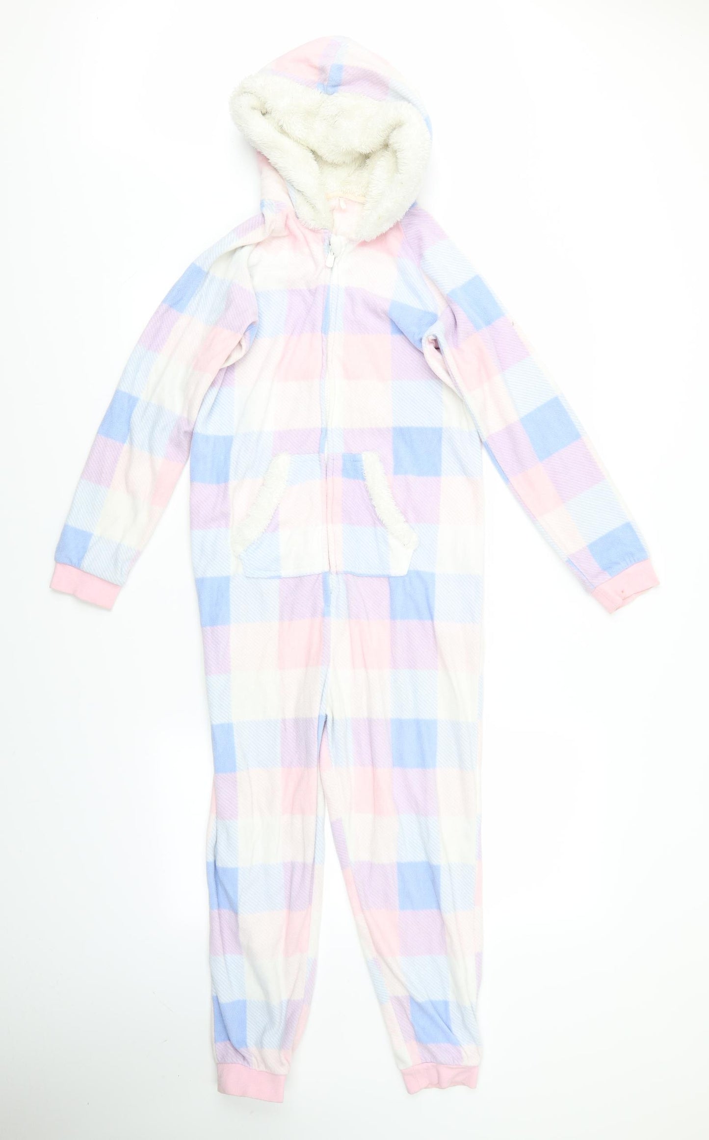 George Girls Multicoloured Check  Top One Piece Size 10-11 Years
