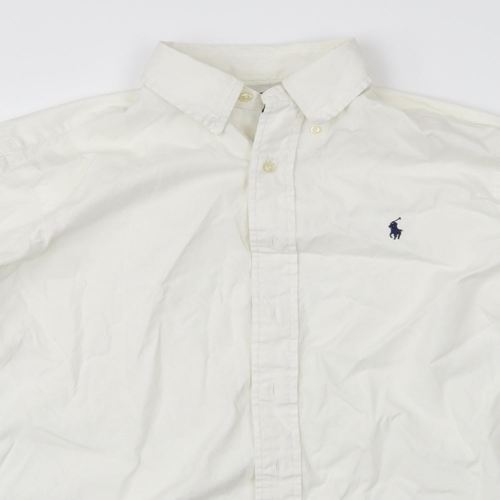 Ralph Lauren Mens White    Button-Up Size 14.5  - Ralph Lauren
