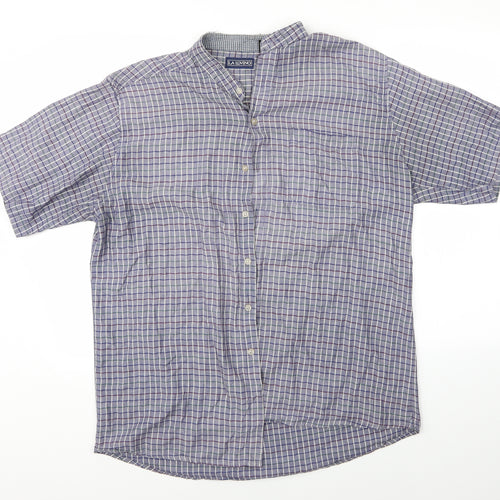 LA Loving Mens Multicoloured Check   Button-Up Size L