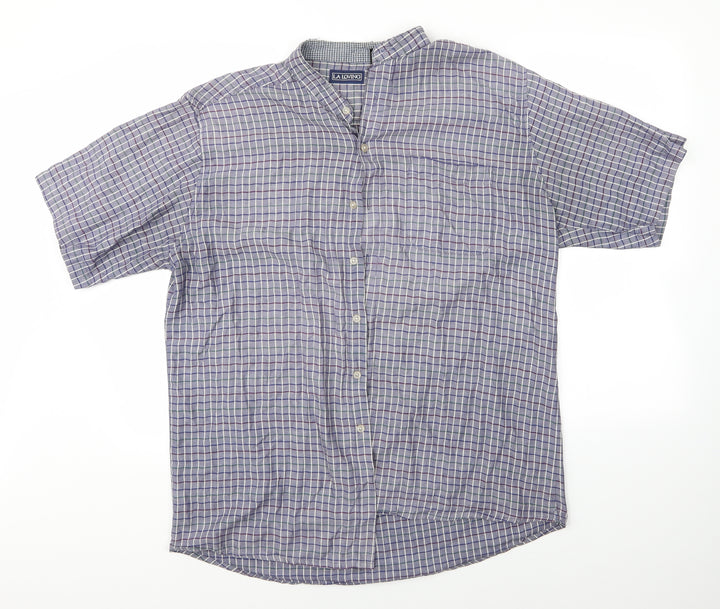 LA Loving Mens Multicoloured Check Button-Up Size L