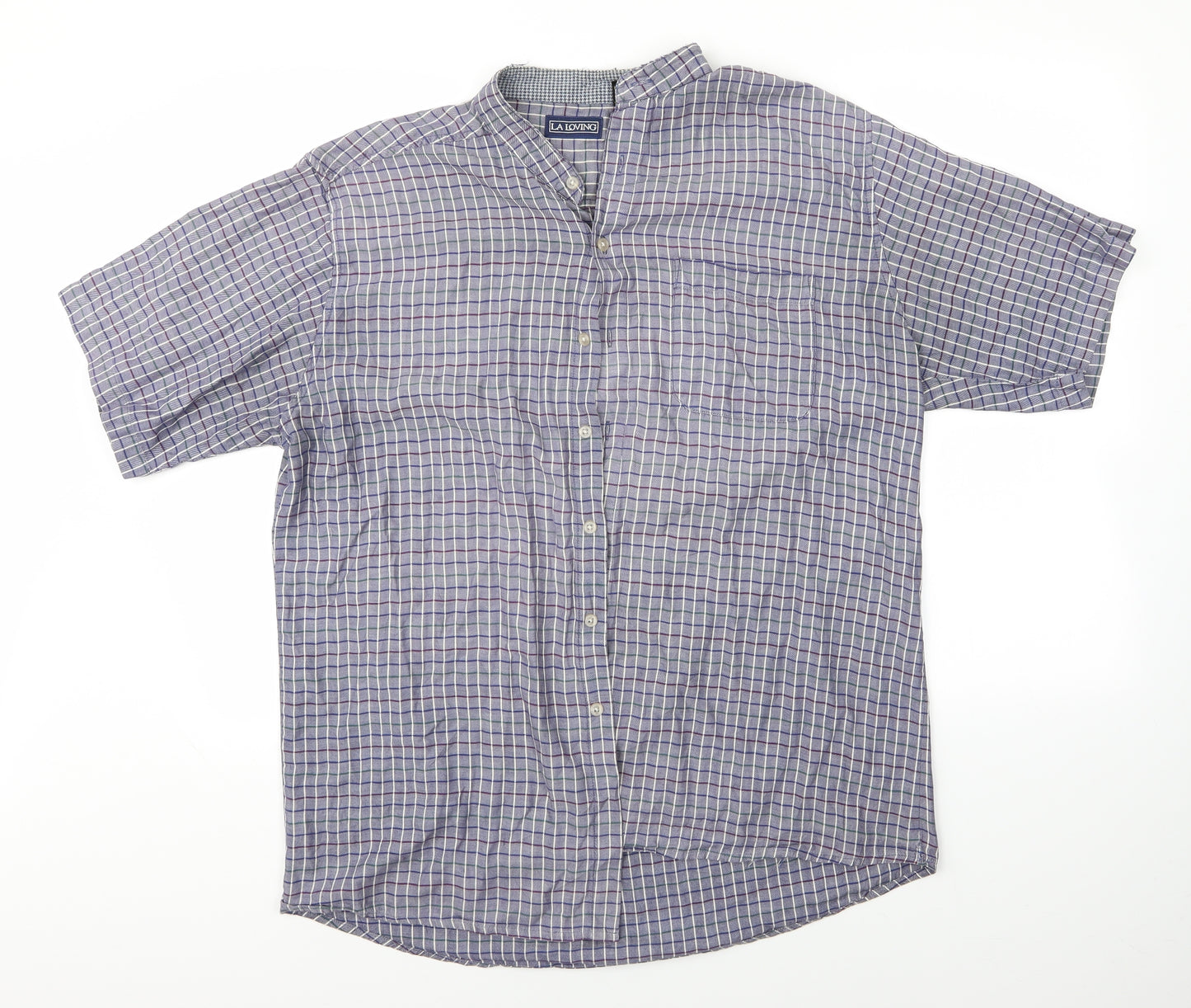 LA Loving Mens Multicoloured Check   Button-Up Size L