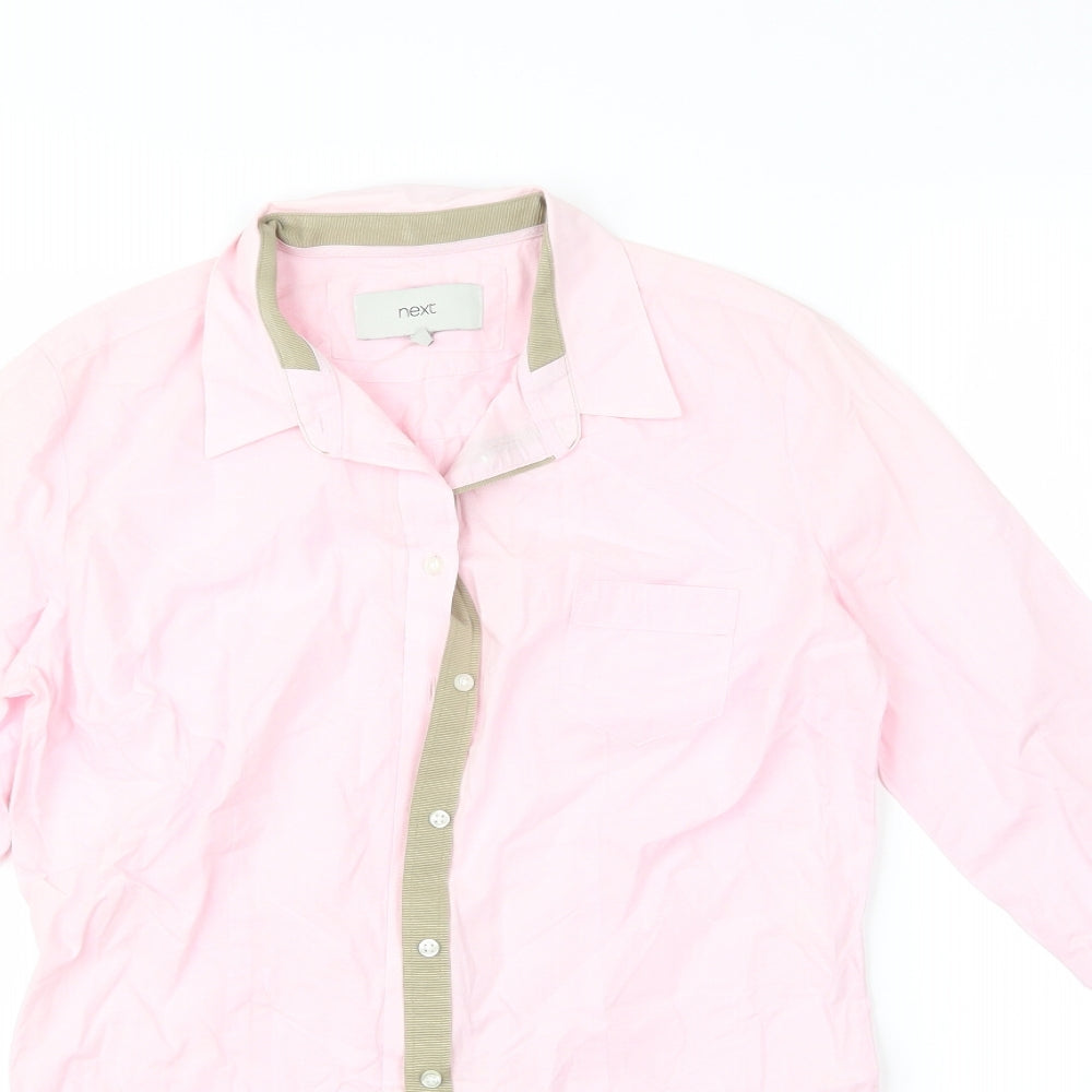 NEXT Womens Pink   Basic Button-Up Size 6
