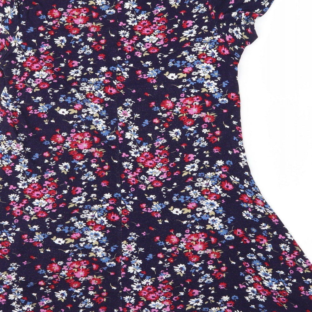 Cruz Womens Purple Floral  A-Line  Size 16