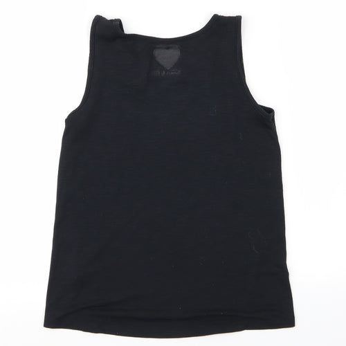 F&F Girls Black   Basic Tank Size 8-9 Years  - Summer
