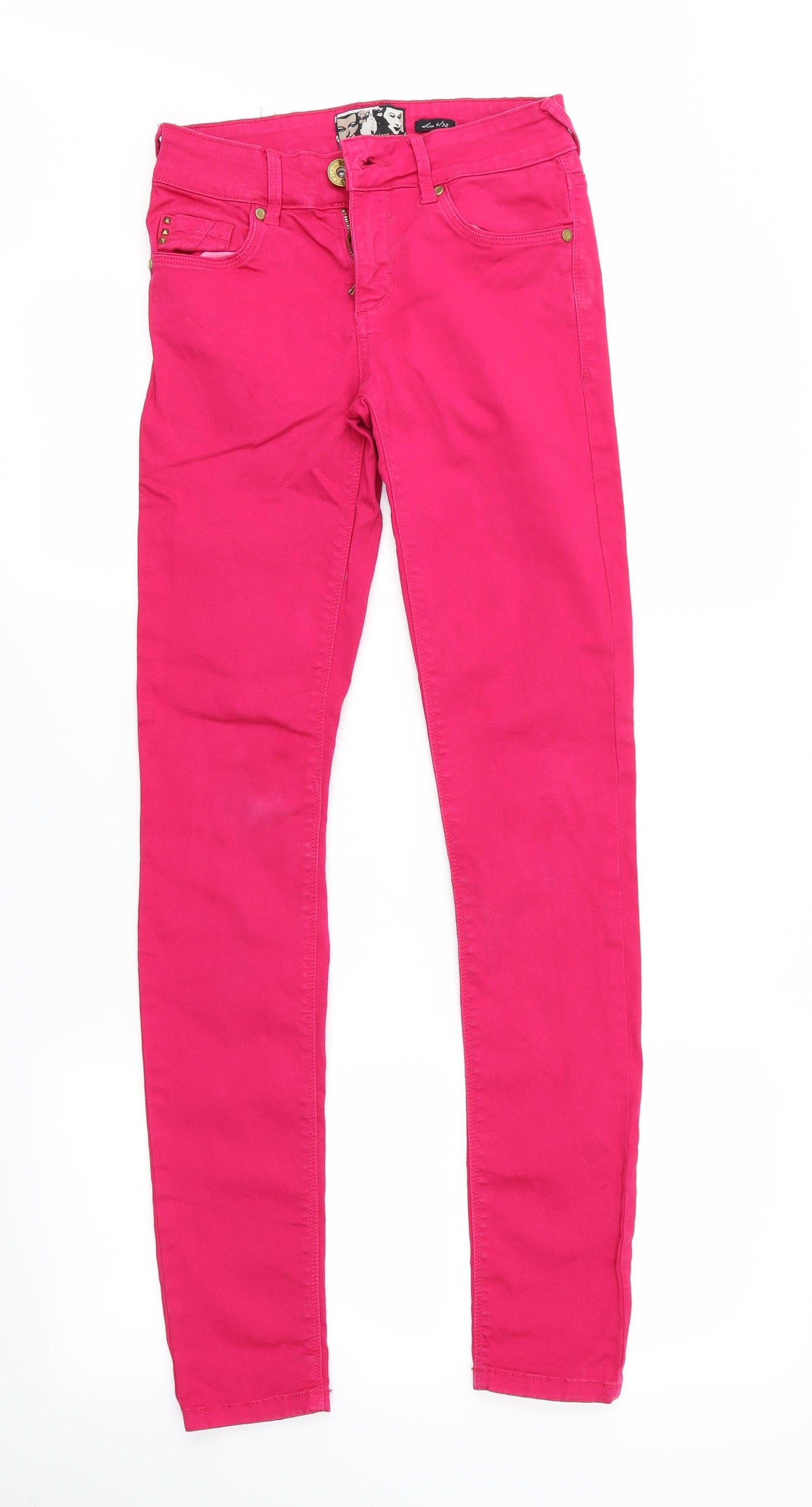 River Island Womens Pink   Straight Jeans Size 6 L32 in