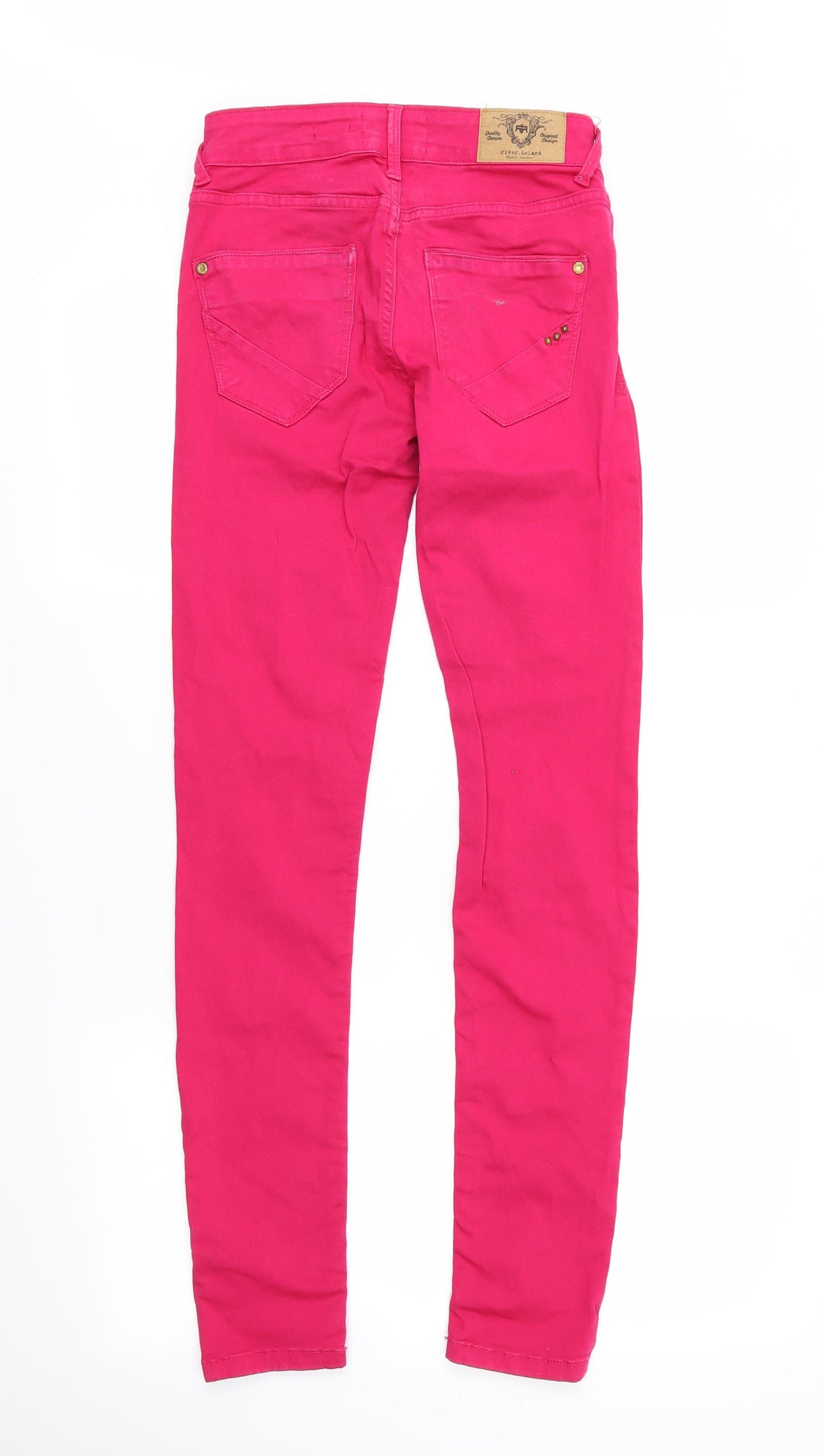 River Island Womens Pink   Straight Jeans Size 6 L32 in