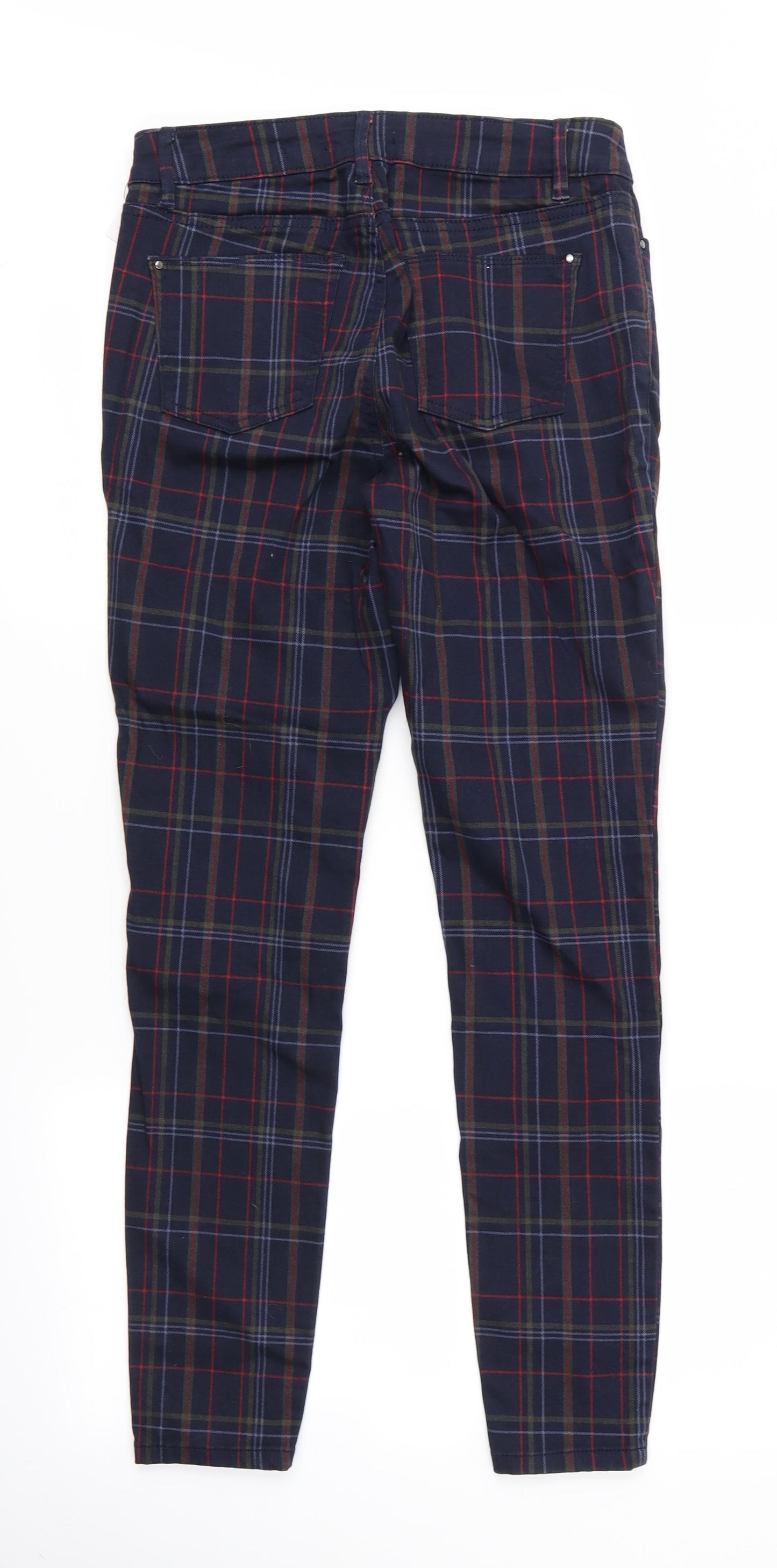 TU Womens Multicoloured Check  Skinny Jeans Size 8 L36 in