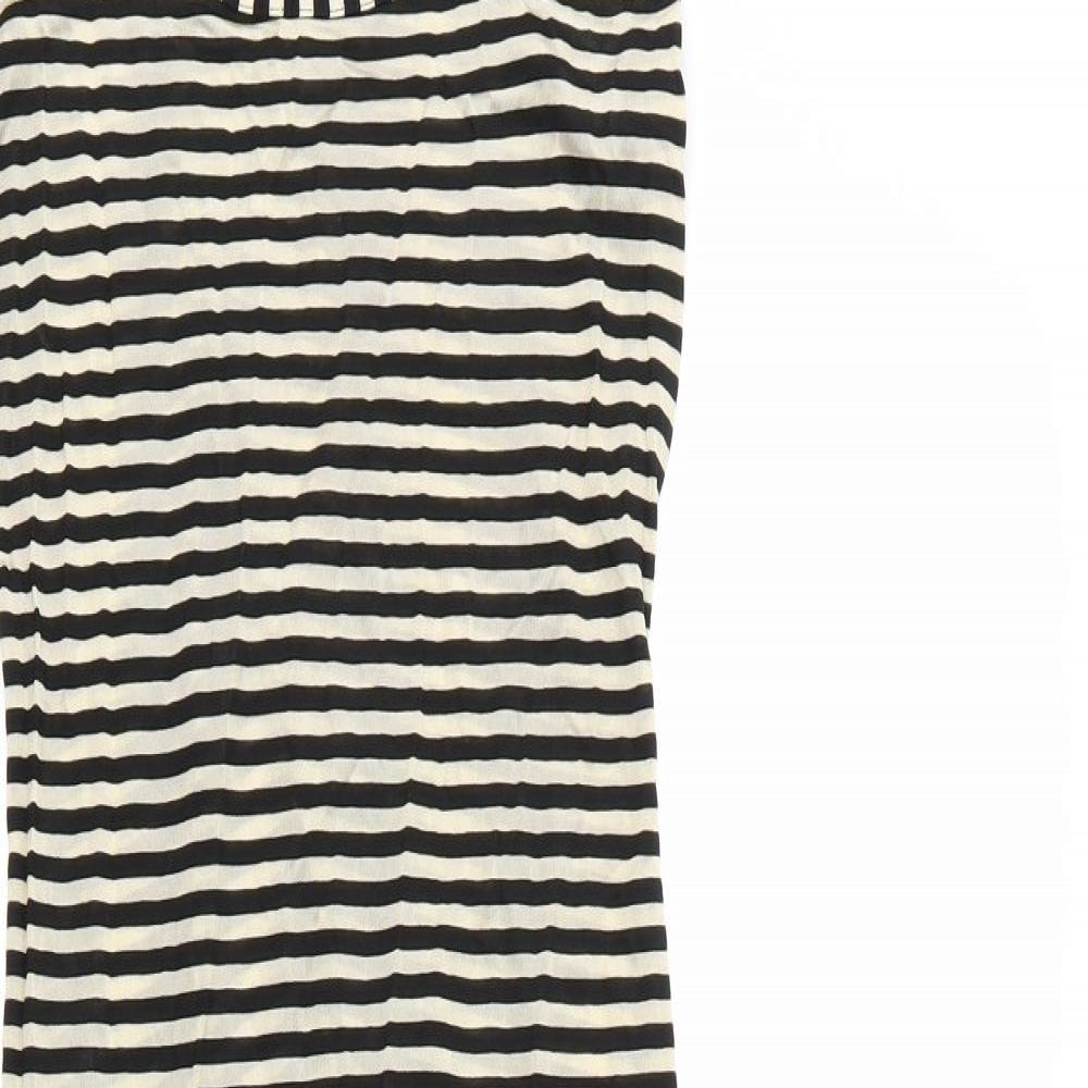 Miss Sixty Womens Gold Striped  Pencil Dress  Size L