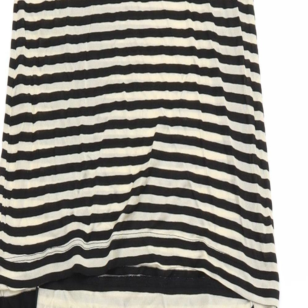 Miss Sixty Womens Gold Striped  Pencil Dress  Size L