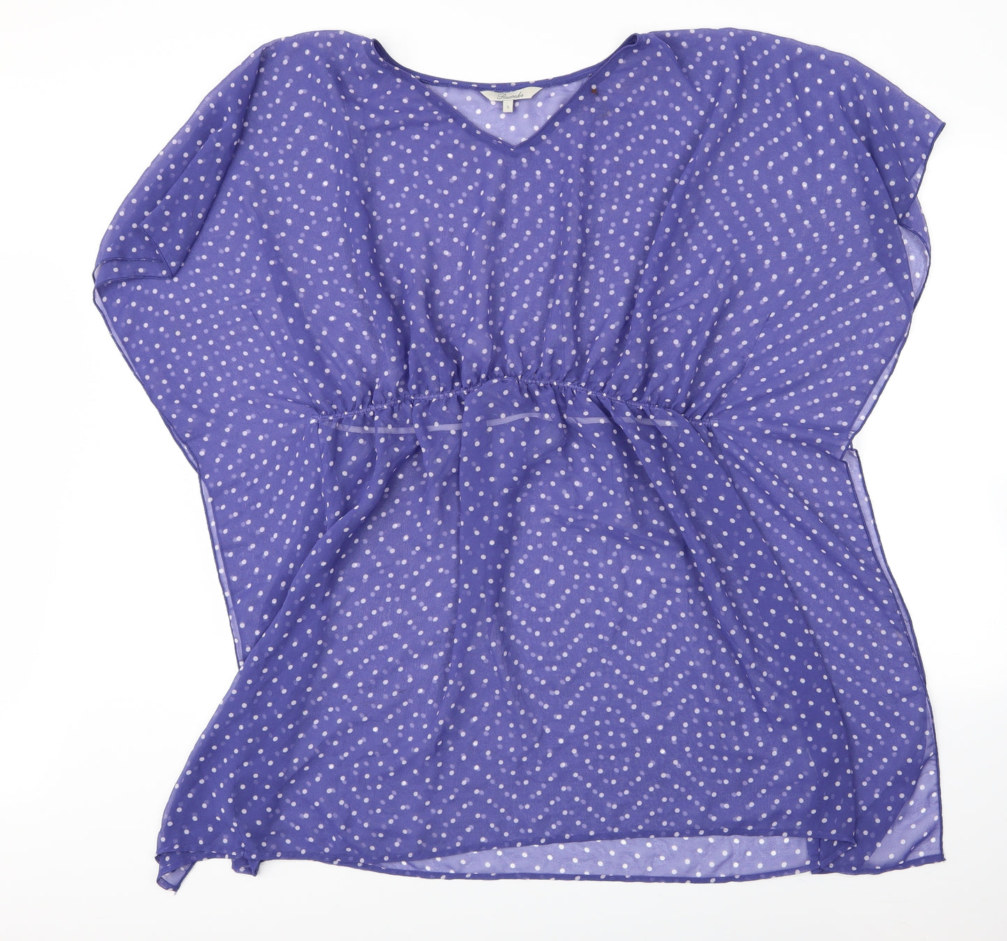 Peacocks Womens Purple Paisley  Basic Blouse Size S