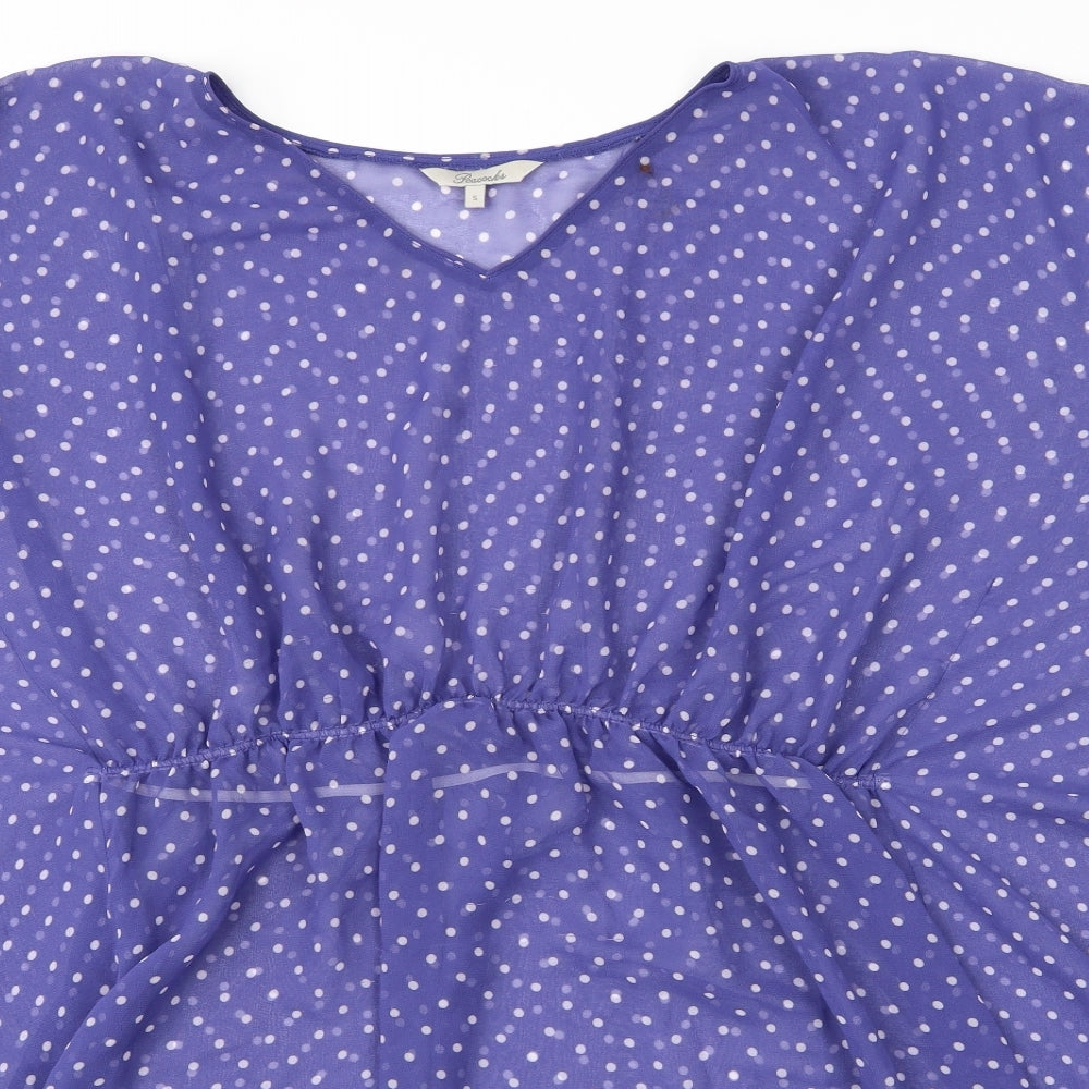 Peacocks Womens Purple Paisley  Basic Blouse Size S