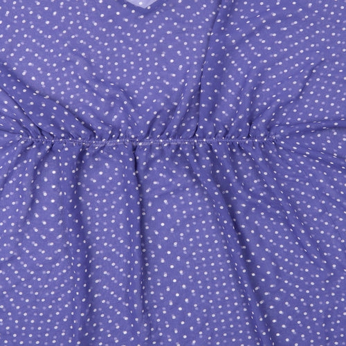 Peacocks Womens Purple Paisley  Basic Blouse Size S