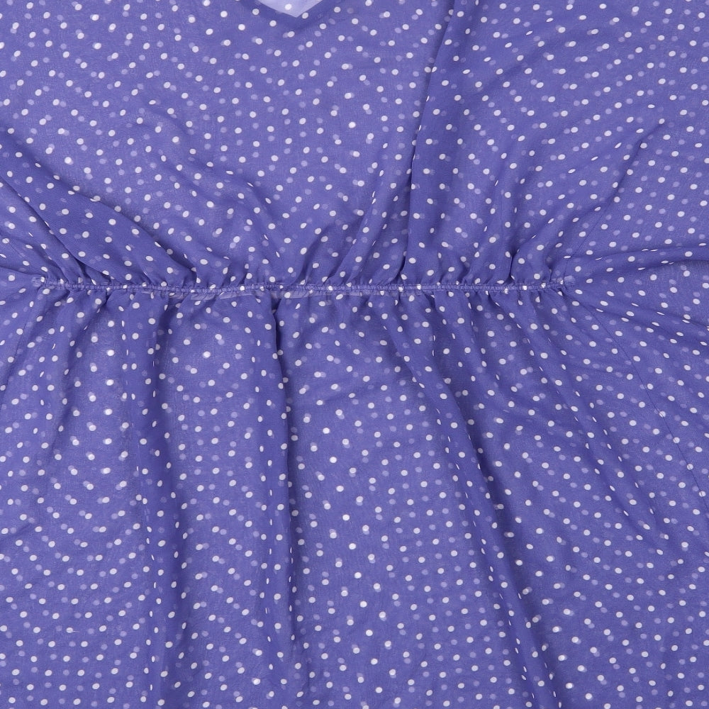 Peacocks Womens Purple Paisley  Basic Blouse Size S