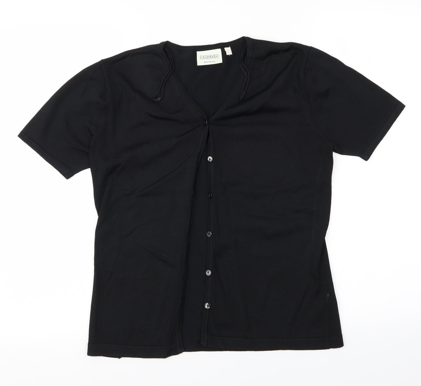 Canda Womens Black   Cardigan Jumper Size M