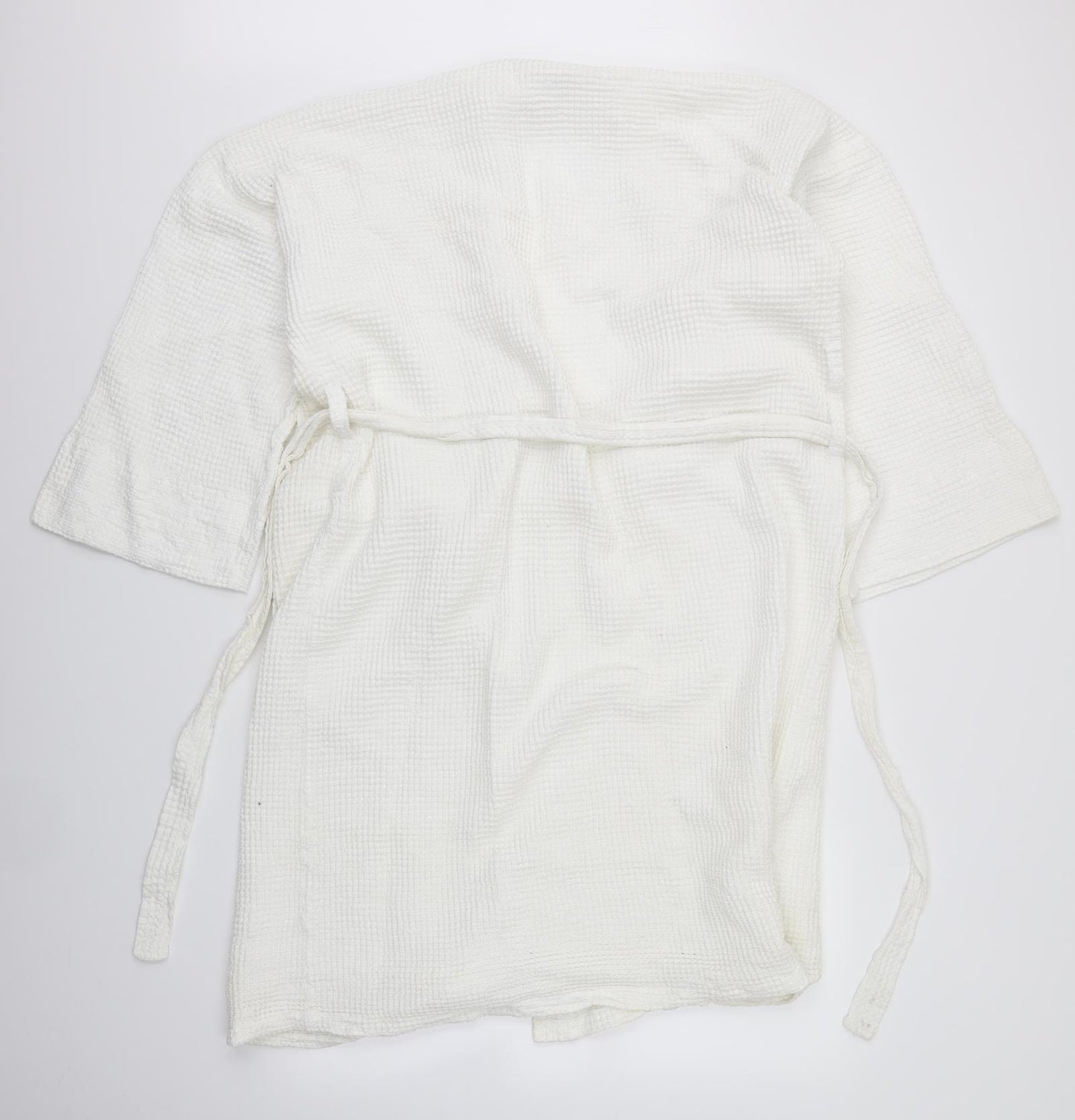 Floringo Womens White Check   Robe