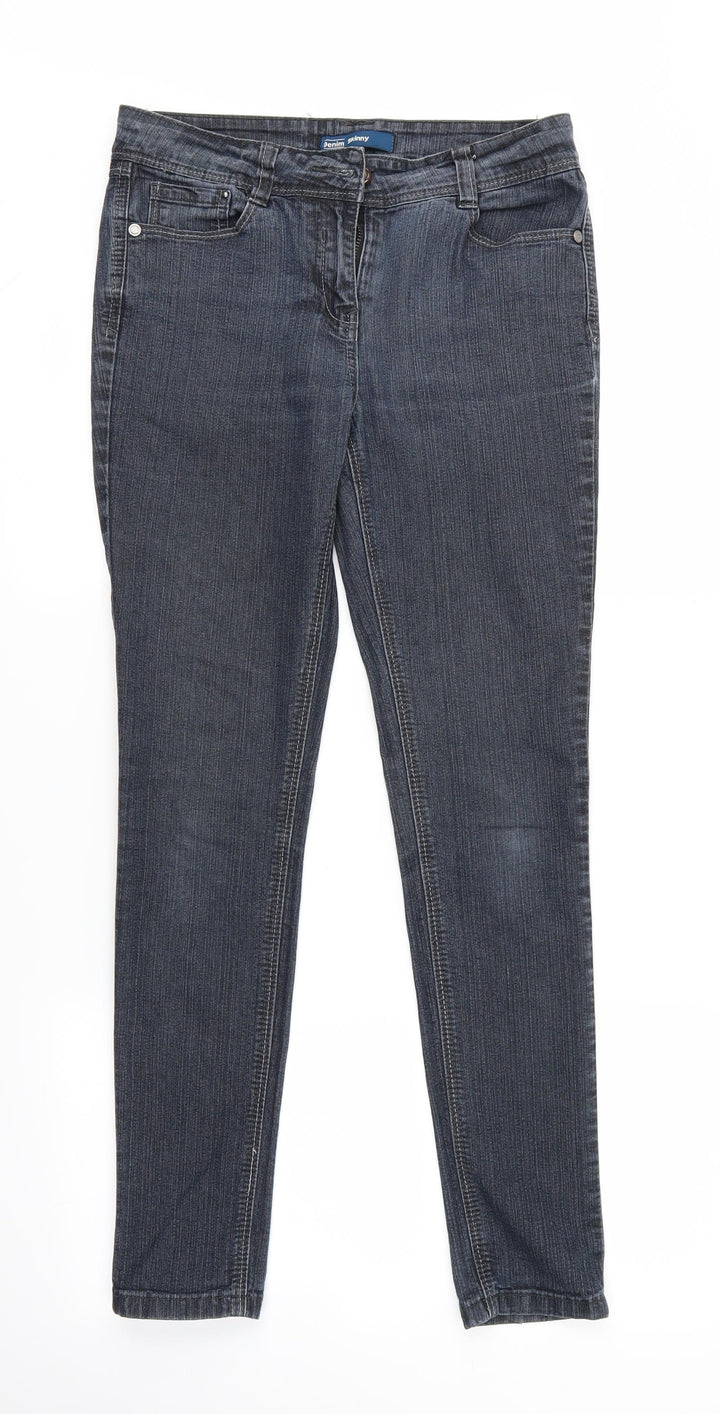 Denim Womens Blue Skinny Jeans Size 8 L36 in